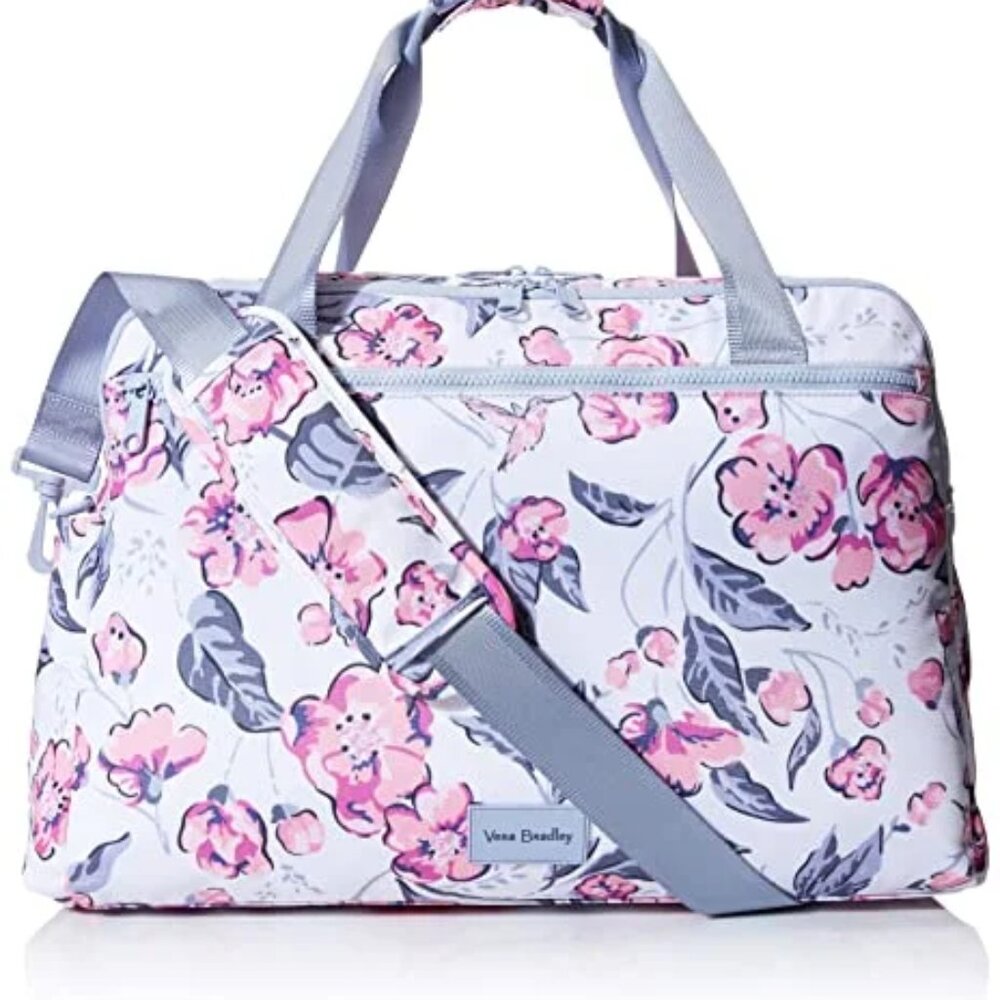 Vera Bradley Recycled Lighten Up Reactive Weekender Travel Bag, Hummingbird Bloo